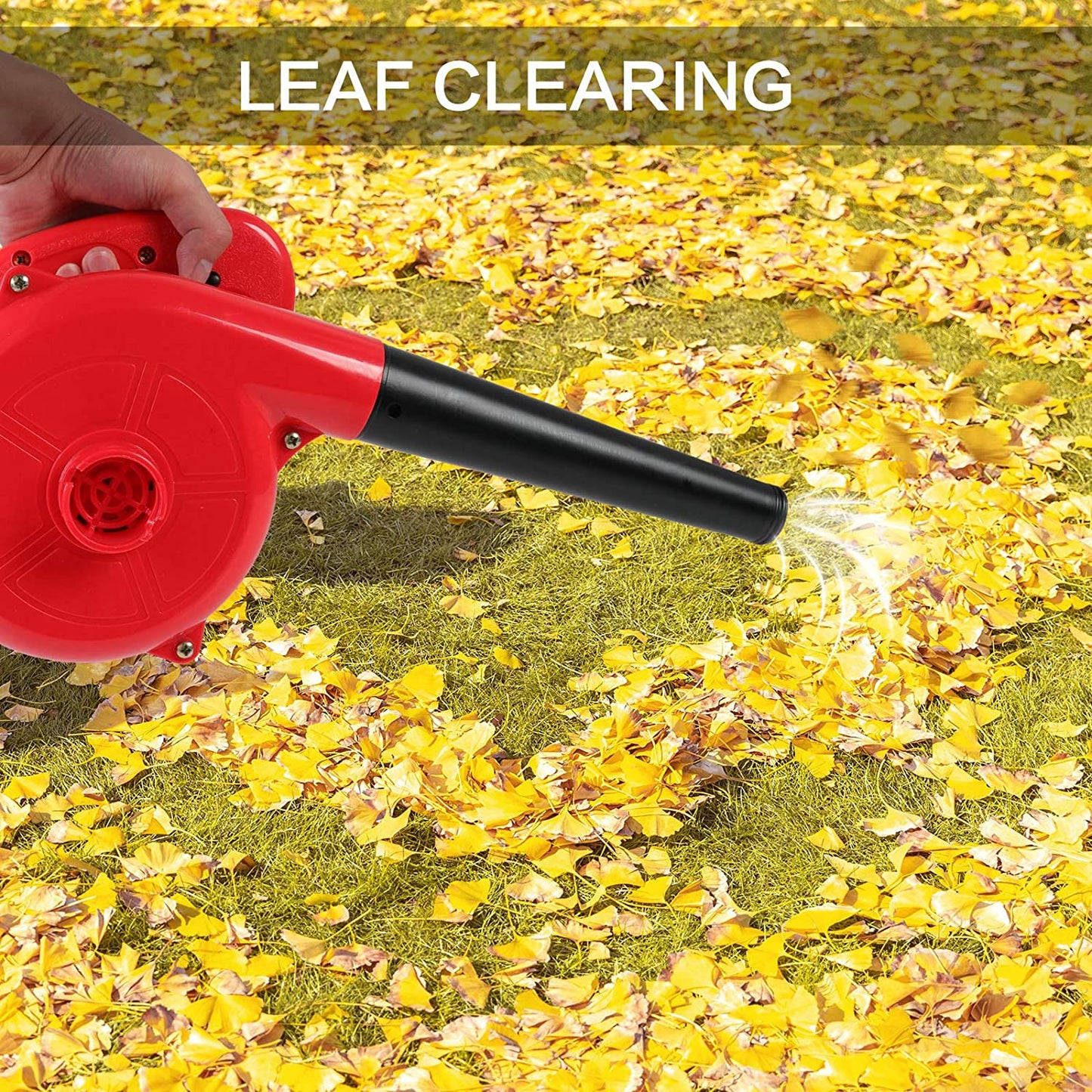 Handheld Electric Leaf Blower 110V 700W/1000W 5.5A 2 in 1 Corded Vacuum & Sweeper Lightweight Multifunctional Mini Leaf Blower for Home Porch Patio Computer Car