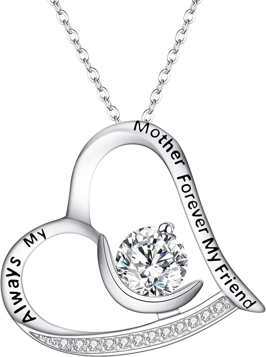  925 Sterling Silver Engraved ''Always My Mother Forever My Friend'' 