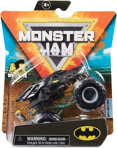 Monster Jam 2021 Spin Master 1:64 Diecast Monster Truck with Wheelie Bar: Heroes and Villains Batman