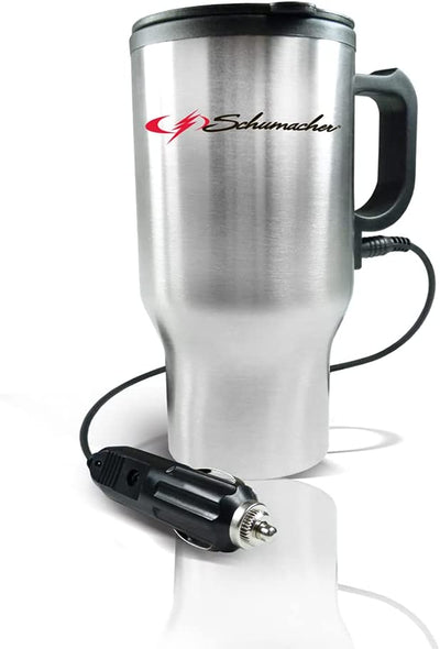 Stainless Steel Travel Mug - Heats Using Your Car’S Power - 12V , Black