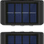  Solar Fence Lights Outdoor Solar Powered Wall Waterproof Lighting for House Deck Step Patio Landscape (2 Pack)