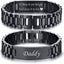 Watch Band Stainless Steel Link Bracelet Personalized Engraved DAD Jewelry Gift for Men DAD Father
