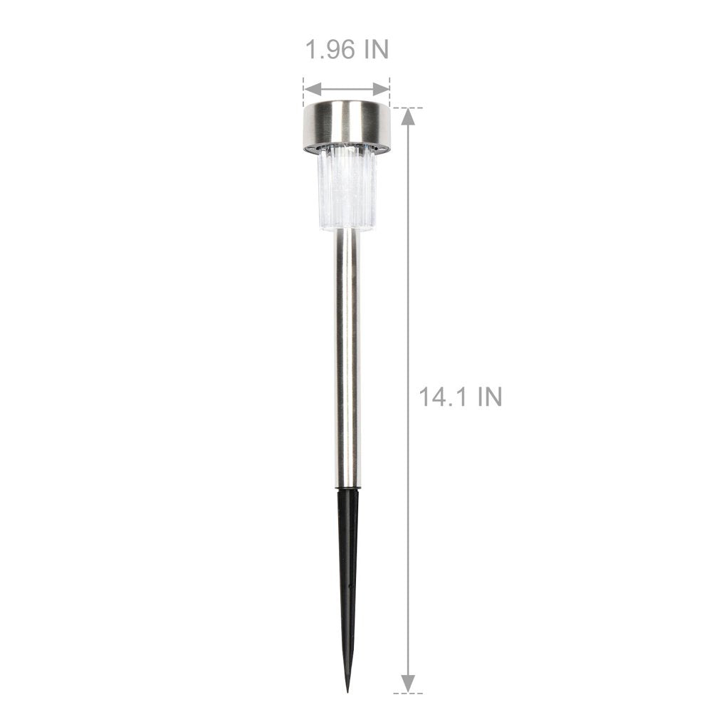24 Pack Stainless Steel LED Solar Light