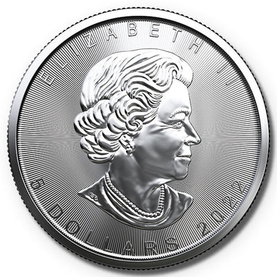 2022 1 oz Canadian Fine Silver Elizabeth II Maple Leaf Coin BU