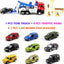 JOYINUS Toy Tow Truck Metal Diecast Truck with Car Pull Back Miniature Toy Trucks with Sound and Light for Boys(With 5 Pcs Traffic Signs)