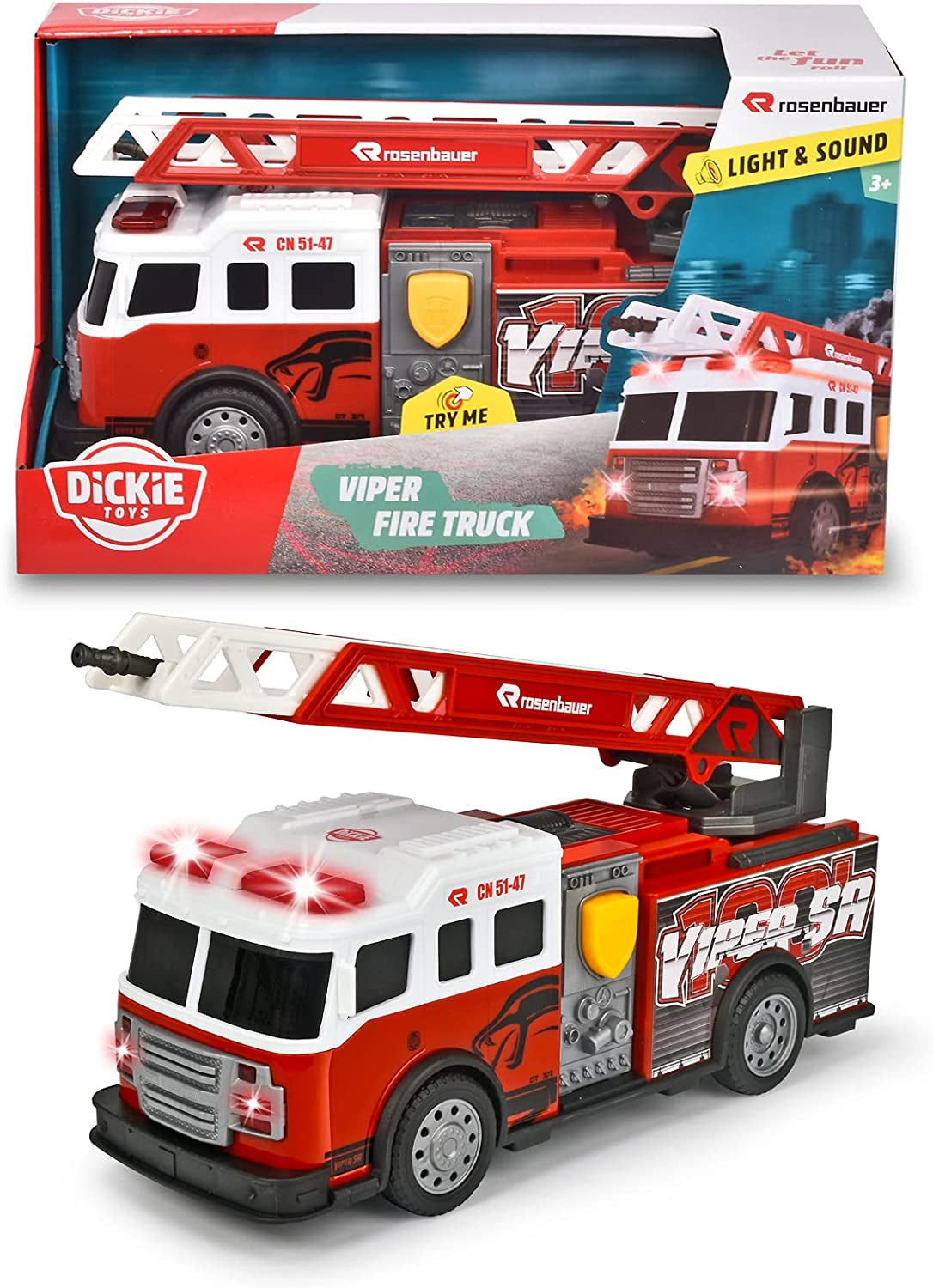 Dickie Toys - Light & Sound Viper Fire Truck