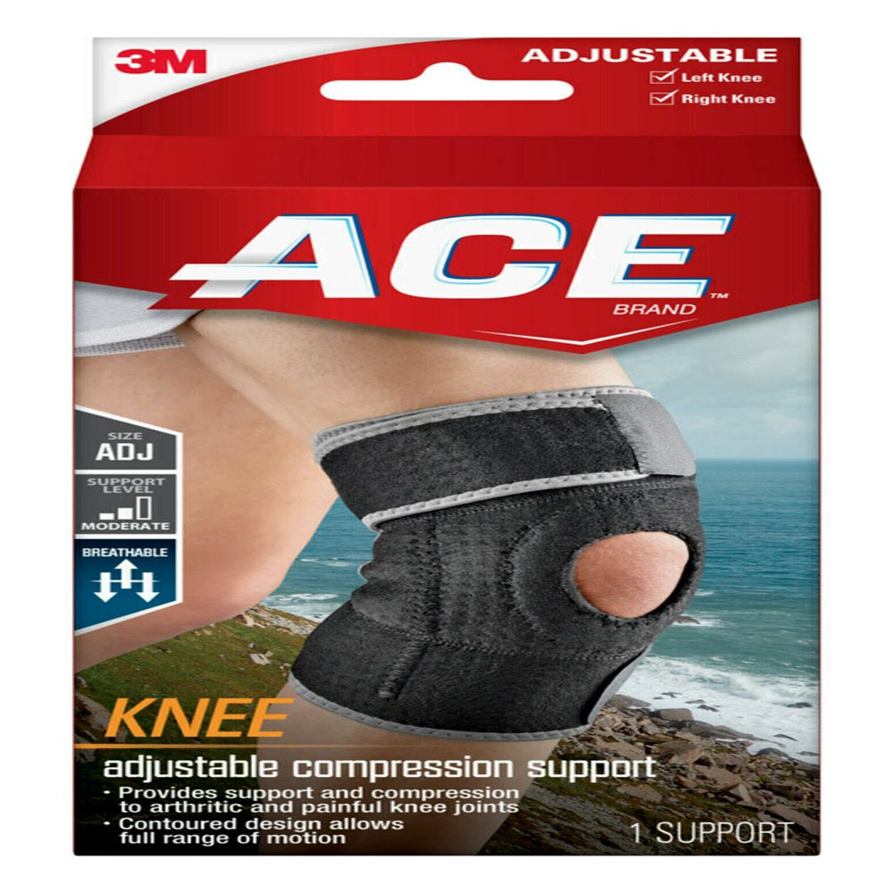 3M Adjustable Compression Knee Support, Right or Left Knee 