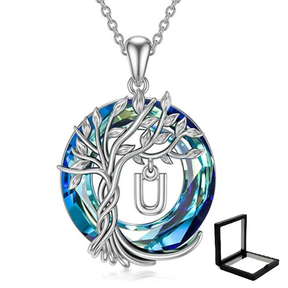 Tree of Life Necklace for Women with Initial Letter