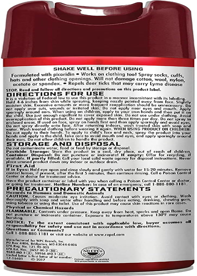 Repel Tick Defense, Repels Ticks & Mosquitos For Up To 10 Hours, Keep Ticks Away, (Unscented Aerosol Spray) 6.5 fl Ounce