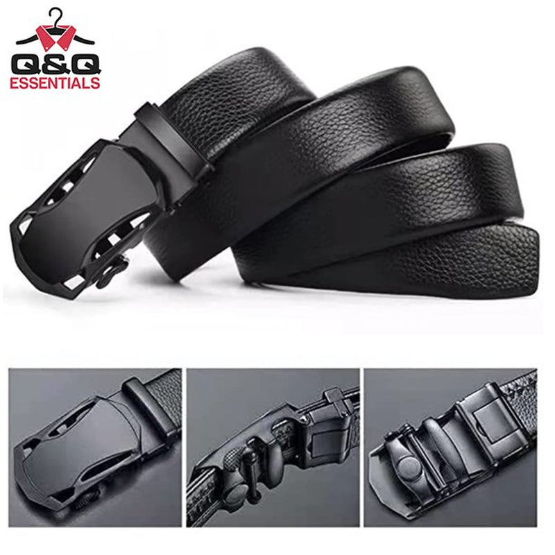  Microfiber Leather Mens Ratchet Belt Size 28-44 for Men Adjustable Automatic Slide Buckle