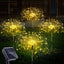 Outdoor Solar Lights,Solar Firework Light, 4 Pack Solar Garden Lights with 120 LED Stake Starburst Lights 8 Modes Patio Fairy Lights for Pathway Lawn Backyard Decoration(Warm White)