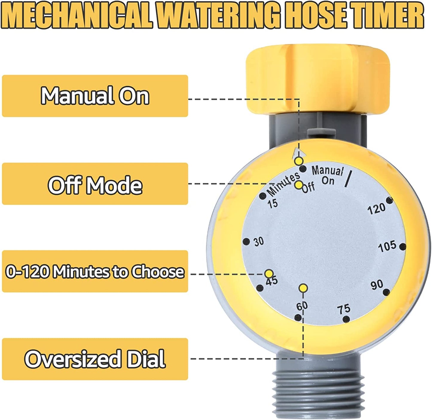  Mechanical Water Hose Timer, Sprinkler Timer Automatic Watering Timer Irrigation