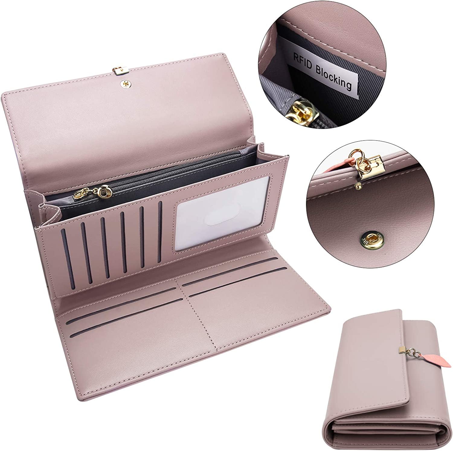  RFID Blocking Genuine Leather Purse