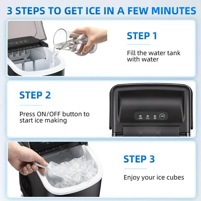  Ice Maker Countertop Make 26 Lbs Ice in 24 Hrs