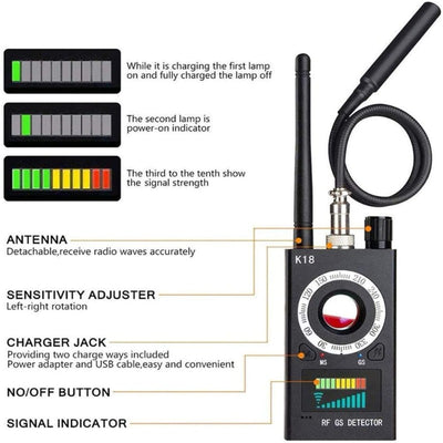 Anti-Spy Detector, Bug Detector, Hidden Camera Detectors