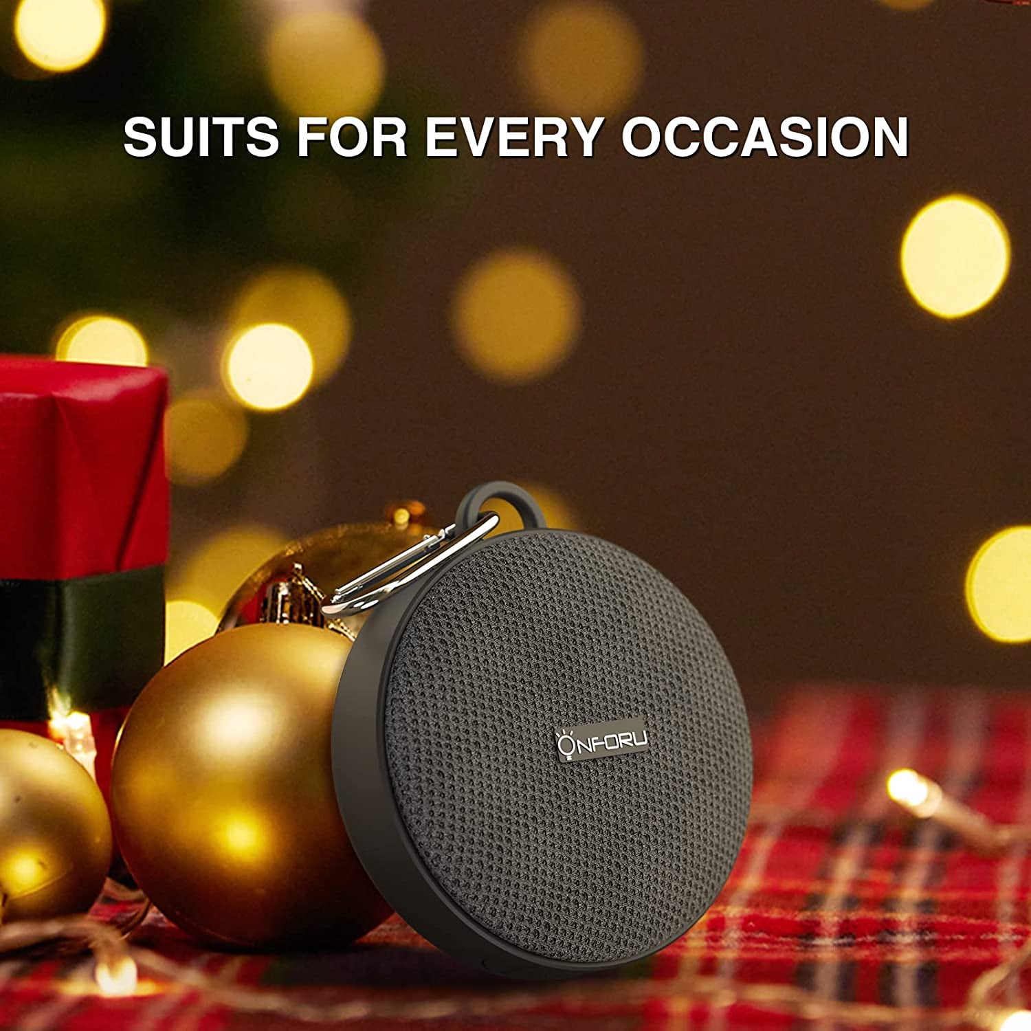  Portable Bluetooth Speaker for Bike, IP65Waterproof & Dustproof Mini Outdoor Speaker, Bluetooth 5.0 and 10h Play Time, Wireless Bicycle Speaker with Loud Sound for Riding, Hiking and Camping