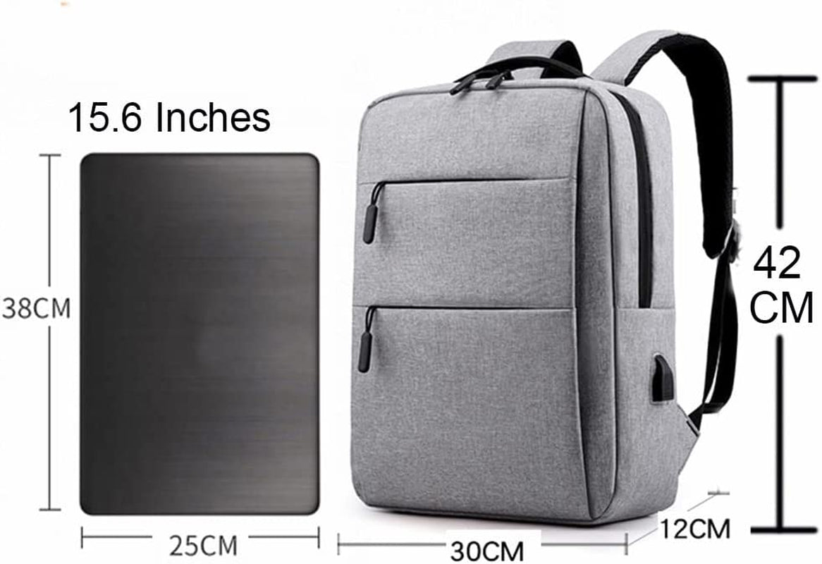 Multipurpose Go 15.6" Laptop Backpack Bag with with Built-In USB Recharging, Spacious Packing Compartment and Waterproof Bag (Gray)