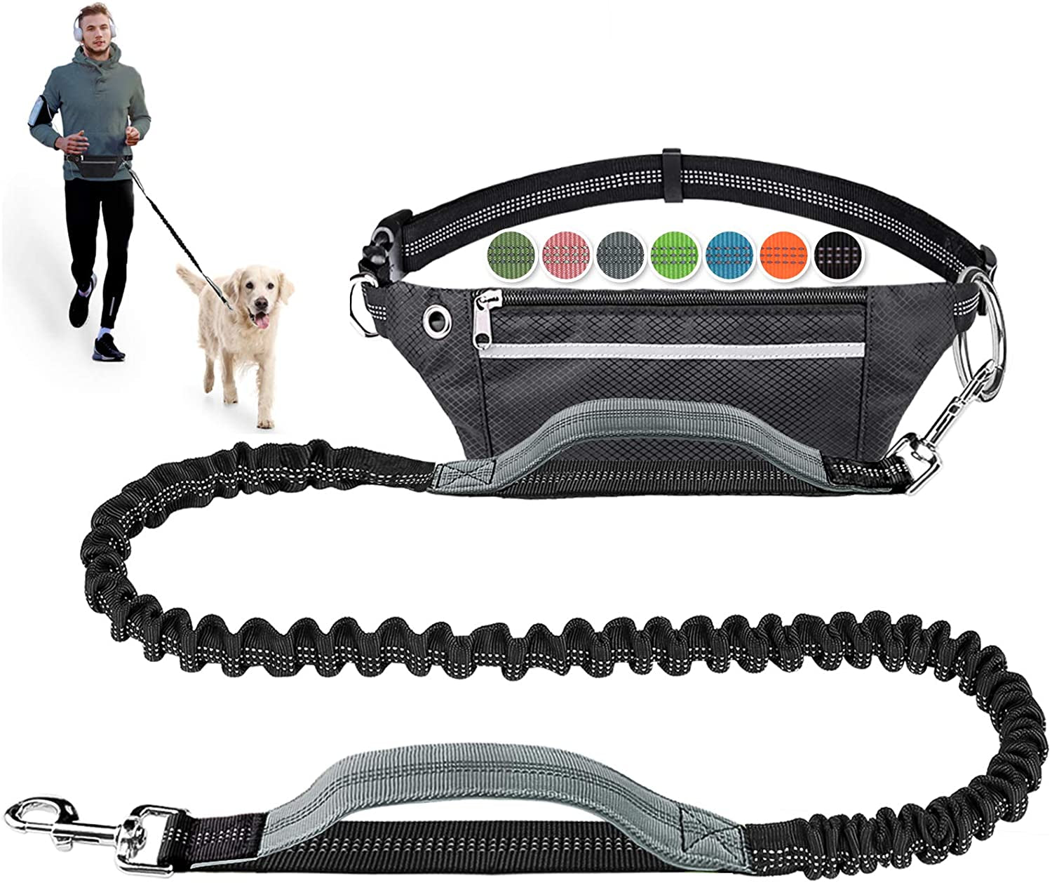 Hands Free Dog Leash for Running Walking Jogging Training Hiking