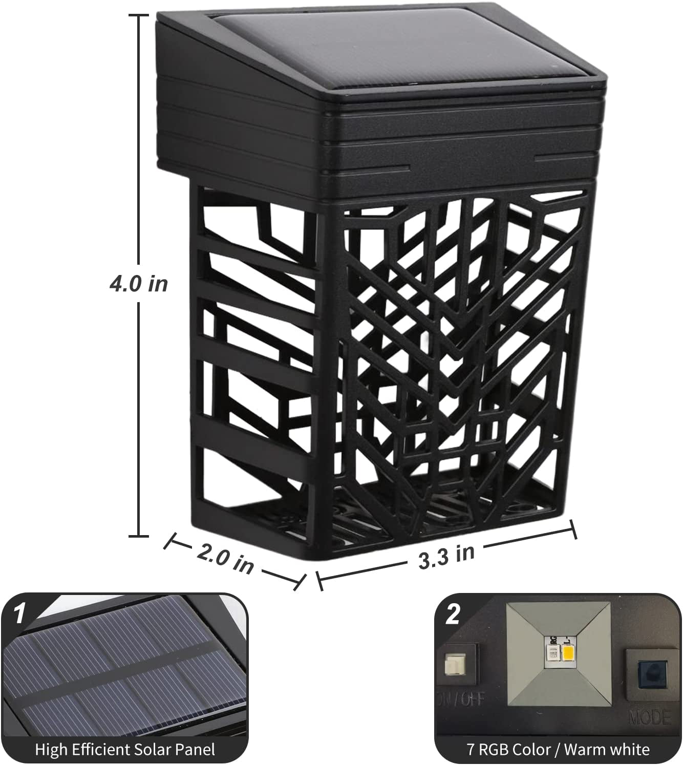 4 Pack Solar Wall Lights