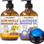 Father Day Gifts, Massage Oil for Massage Therapy,Ginger Oil Lymphatic Drainage-Arnica Sore Muscle Oil Massage &Lavender Oil Relaxing Massage Oils,Massage Kit With Massage Roller Ball Mens Gifts Women