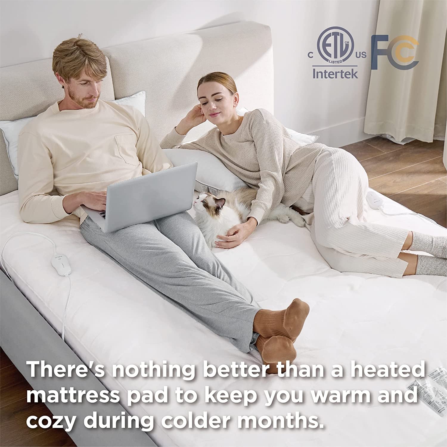 Bedsure Heated Mattress Pad King Size - Bed Warmer with Dual Control and 4 Heat Settings, Coral Fleece Electric Mattress Pad With10 Hr Timer & Auto Shut off (King, 78"X80")