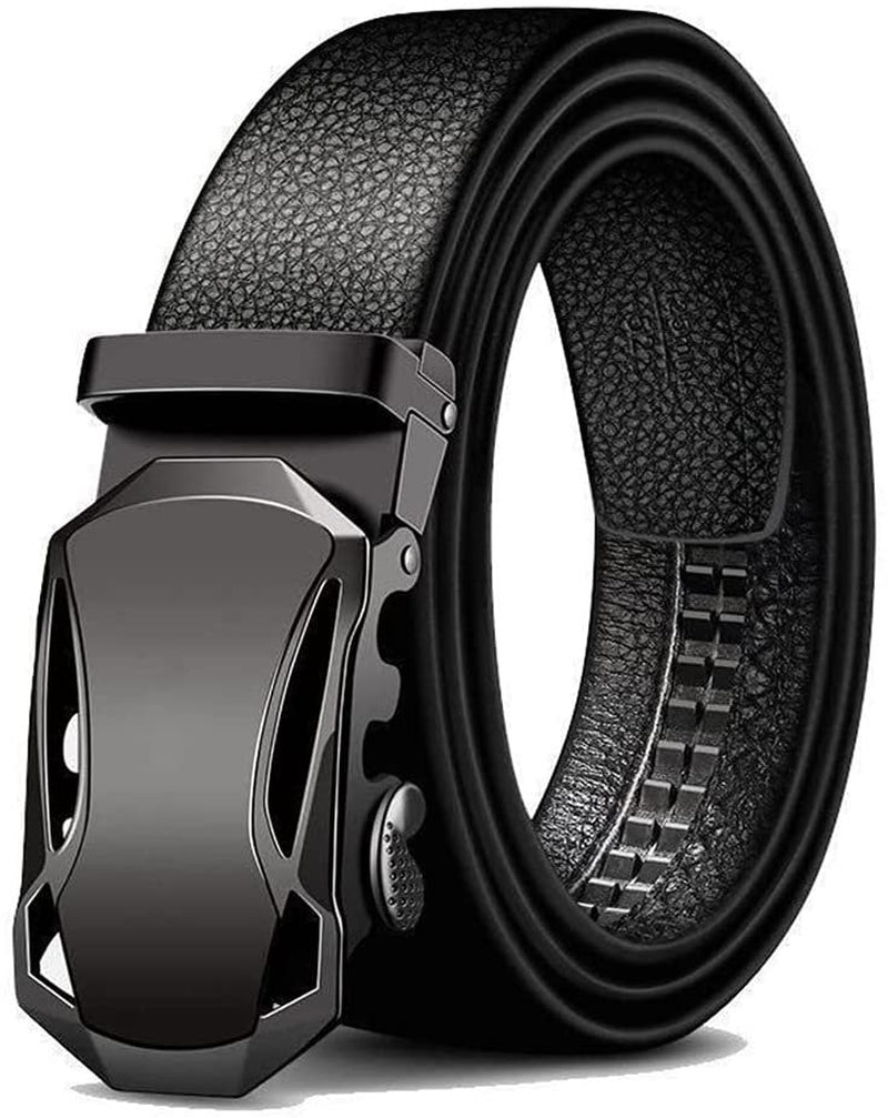  Microfiber Leather Mens Ratchet Belt Size 28-44 for Men Adjustable Automatic Slide Buckle