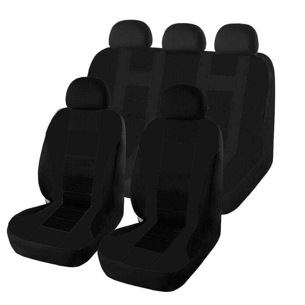 Premium Quality 5-Seat Auto Car Seat Covers Front Rear Head Rest Cover Protector Universal