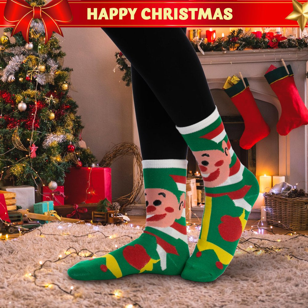 12 Pairs Christmas Holiday Cotton Socks Set