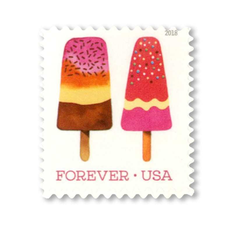 USPS FROZEN TREATS Forever Stamps 2018 - Book of 20 Postage Stamps
