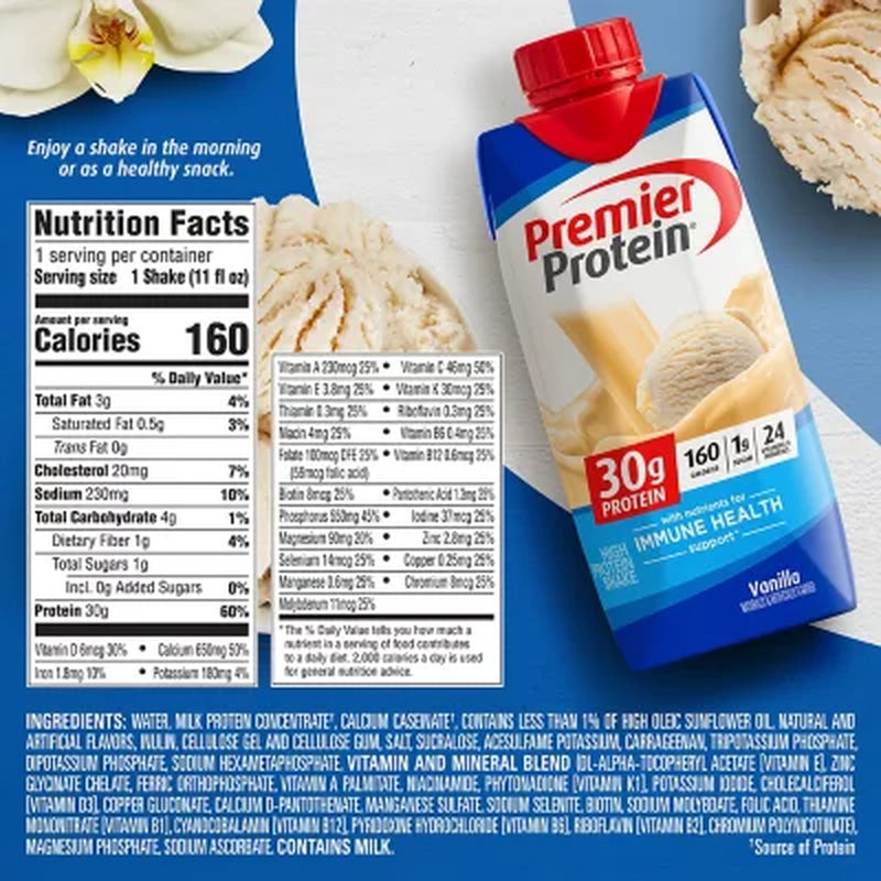 15 Pk Vanilla  Premier Protein Protein Shake