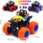 Monster Trucks Toys for Boys - Friction Powered 3-Pack Mini Push and Go Car Truck Playset for Boys Girls Toddler Aged 3 4 5 Year Old Gifts for Kids Birthday Christmas (Purple, Red, Orange, 3-Pack)