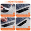  12 Pack anti Slip Rug Gripper,Rug Tape for Hardwood Floors Area Rugs,Double Sided Carpet Tape,Black