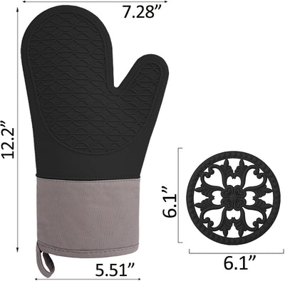 5 Piece Set Silicone Oven Gloves for Cooking