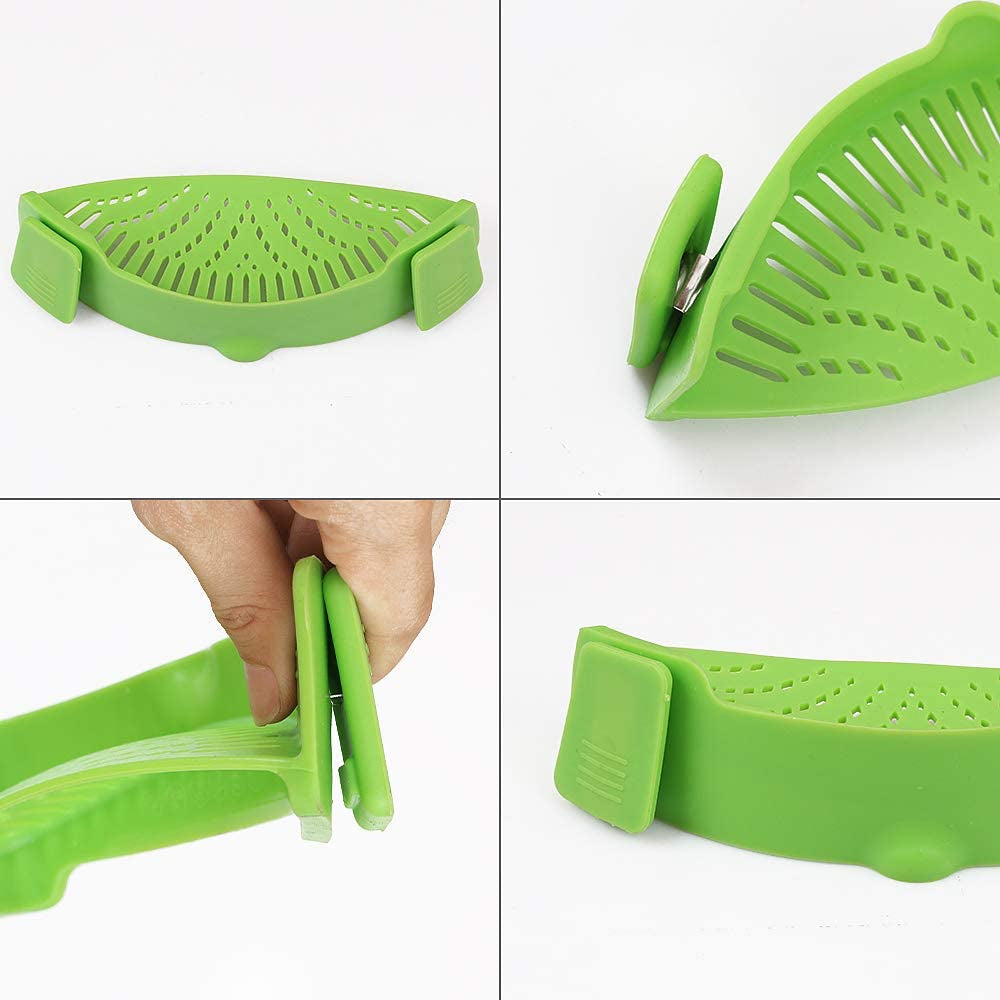 2 pack Silicone Clip-on Pasta Strainer