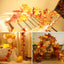 2 Pack Fall Maple Garland with 40 LED for Home Wedding Party Christmas - 5.8Ft/Pc