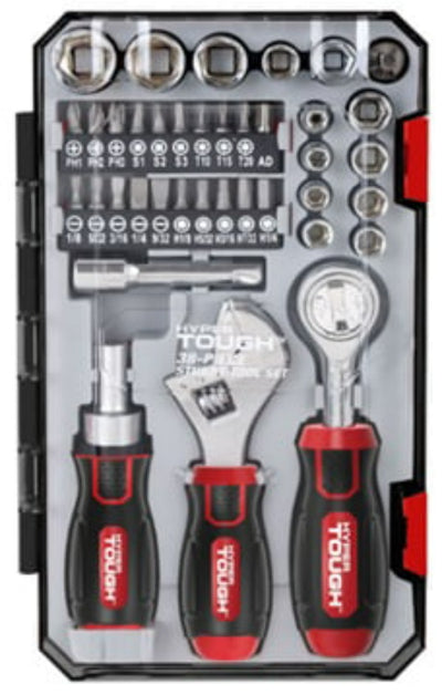  38 Piece Multi-Size Stubby Wrench and Socket Set
