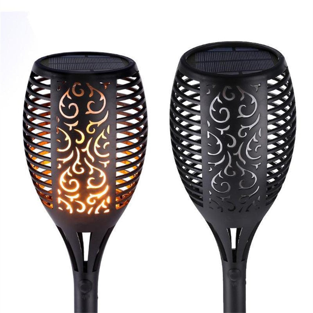4 PCS 48 LED LED Solar Torch Lights Vivid Dancing Flickering Flames Outdoor IP65 Waterproof Auto On/Off for Garden Patio Yard Lawn Pathway