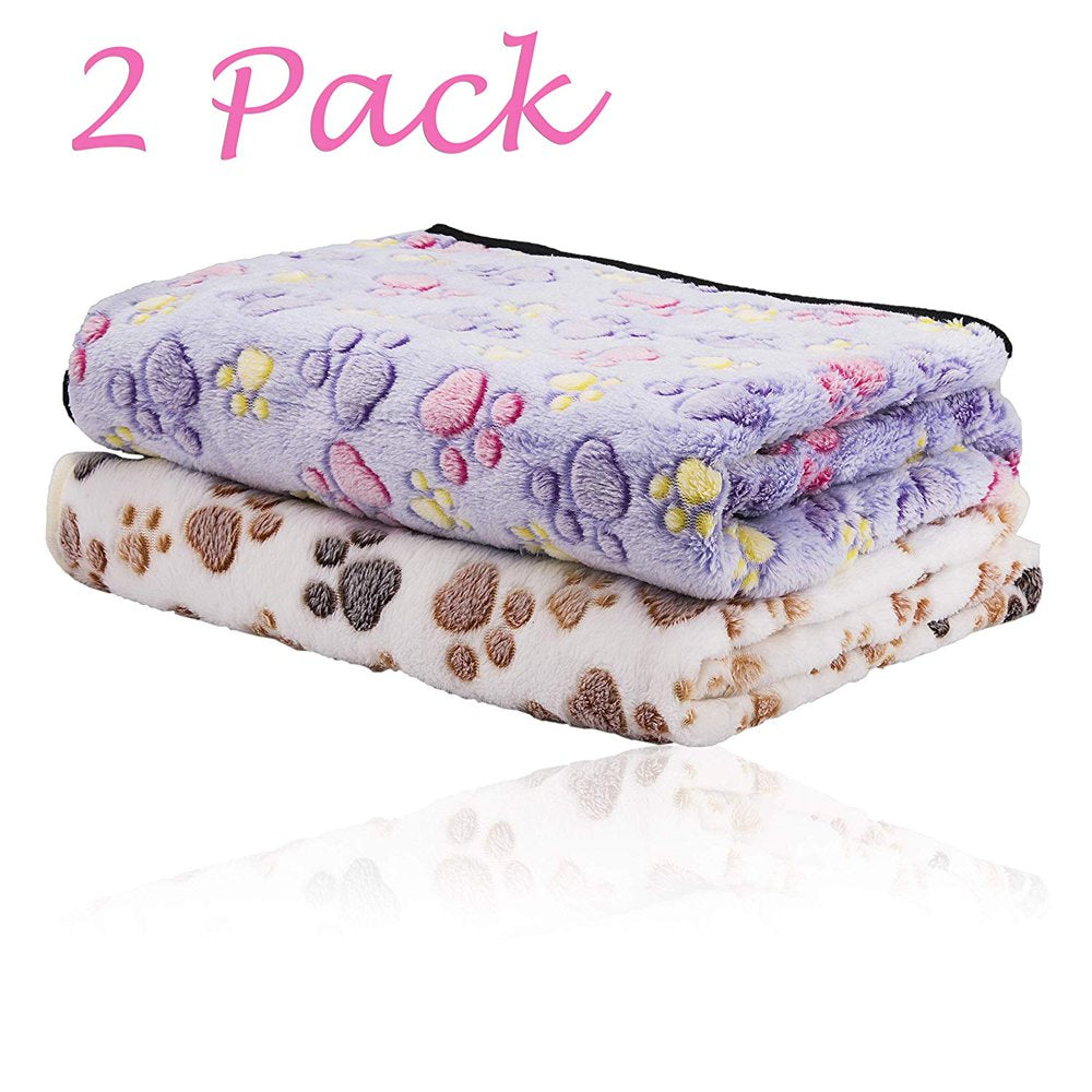 2 Pack Blanket Pet Blanket, Brown