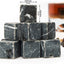 Premium Whiskey Stones Gift Set with 12 Pcs Stones and Bag. Whiskey, Bourbon, Cognac, Scotch,Gin, Wine Beverage. Marble Reusable Ice Cubes. Birthday Gift for Whiskey Lovers.… (Dark Grey)