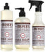 Mrs. Meyer's Kitchen Essentials Set, Includes: Hand Soap, Dish Soap, and All Purpose Cleaner, Geranium, 3 Count Pack