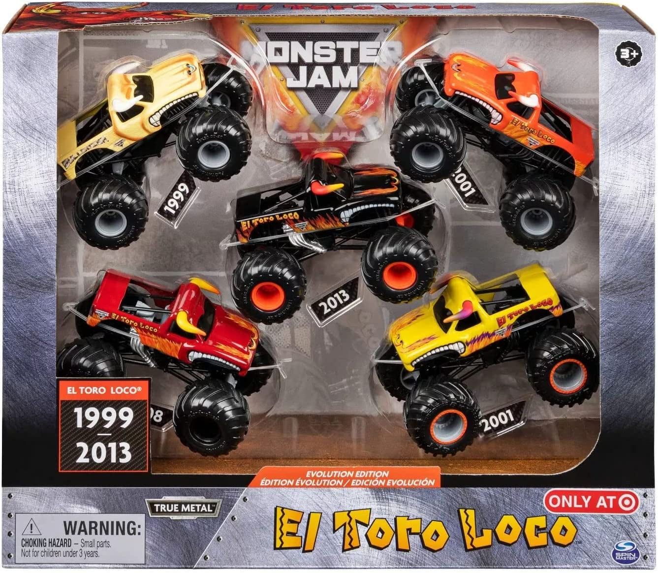 Monster Jam El Toro Loco Evolution Edition 5-Pack 1:64 Scale Diecast Monster Trucks