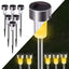 12 Pack Outdoor Solar Lights Solar Landscape Lights, Stainless Steel LED Outdoor Lighting, Waterproof Garden Lights for Walkway, Terrace, Multicolor