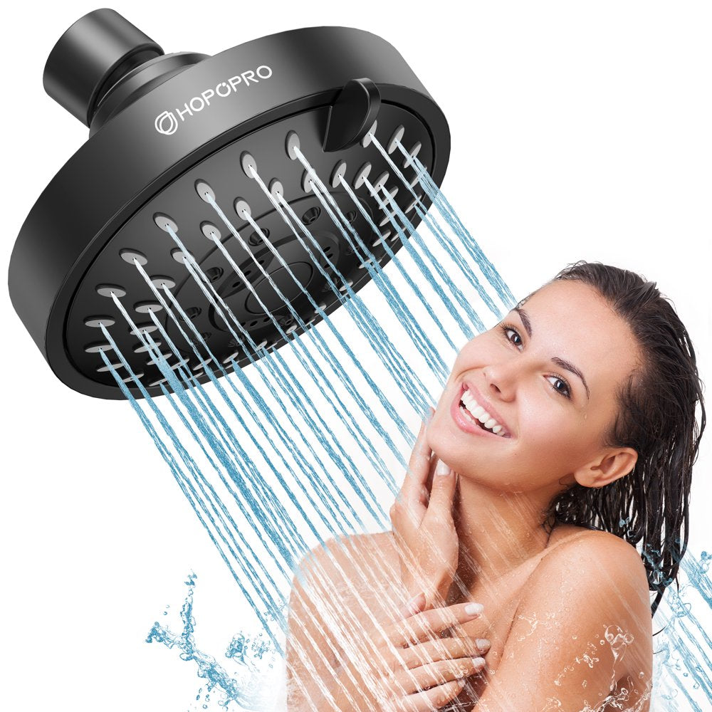 Showerhead High Pressure Chrome Shower Head 5 Settings Fixed Showerheads for Bathroom