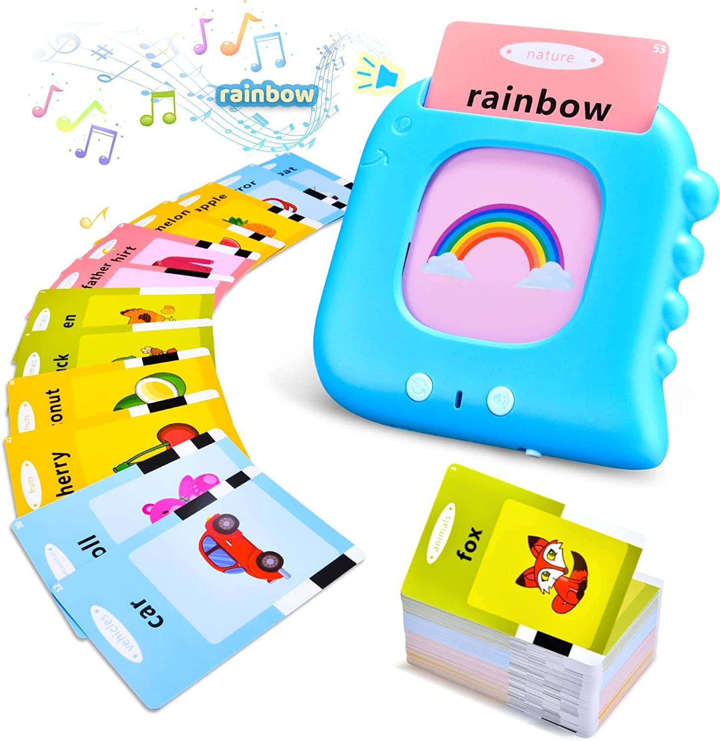 Talking Flashcards Learning Toys for 2~6 Years Old Kids, Educational Toddlers Toys English Reading Machine with 120 Words, Preschool Learning Toys for Christmas Birthday Gifts for Kids Ages 2 3 4 5 6