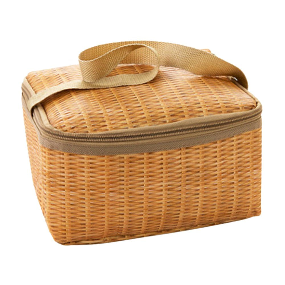 Outdoor Insulated Waterproof Rattan Food Container Basket