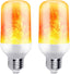 2-Pack LED Flame Light Bulbs, 4 Modes LED Flame Bulb Fire Light Bulb Realistic Flickering Flame with Upside down Effect, E26 Medium Base