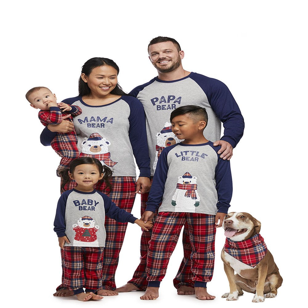 Plaid Bears Matching Family Christmas Pajama Set, Women’S