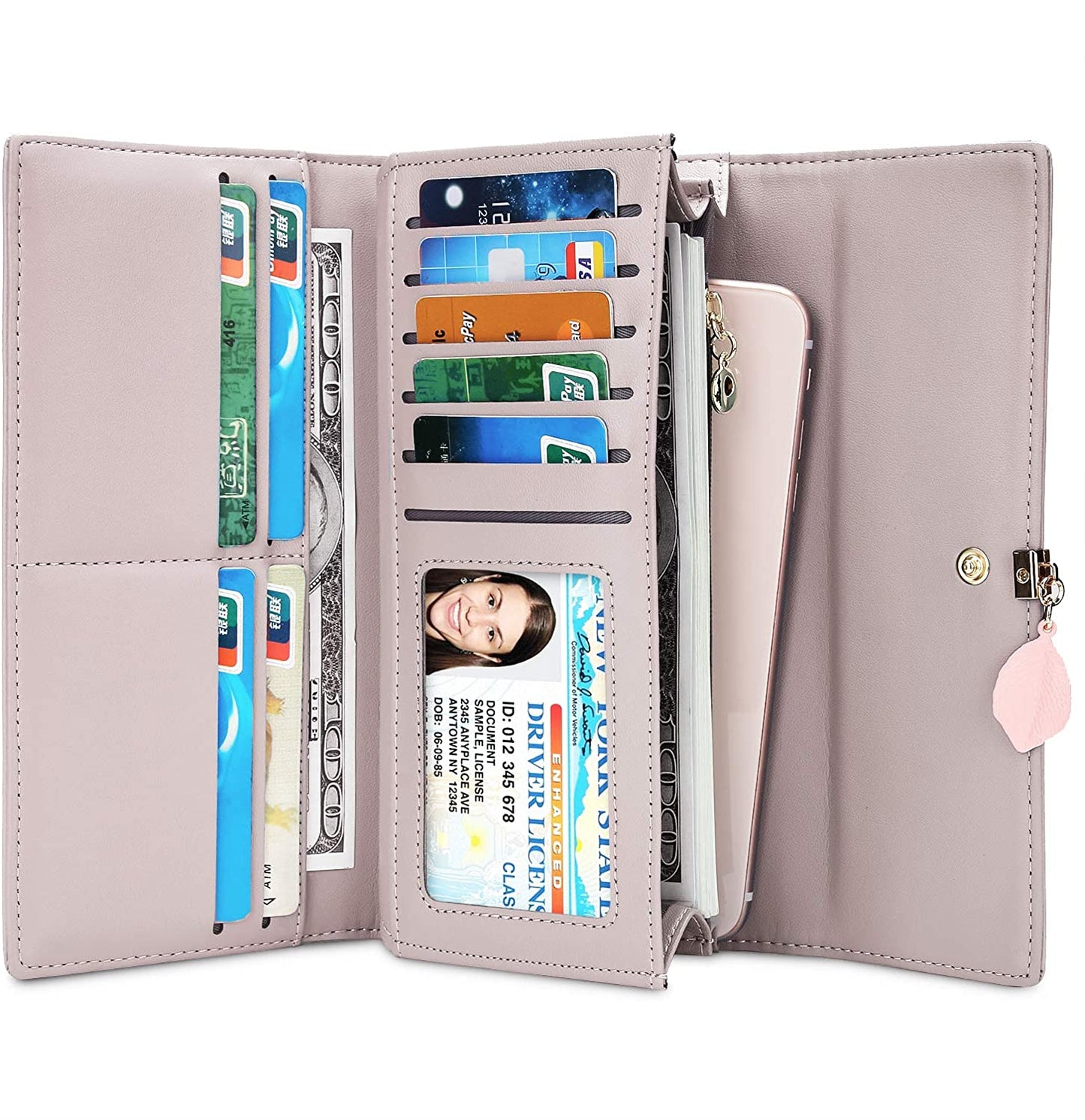  RFID Blocking Genuine Leather Purse