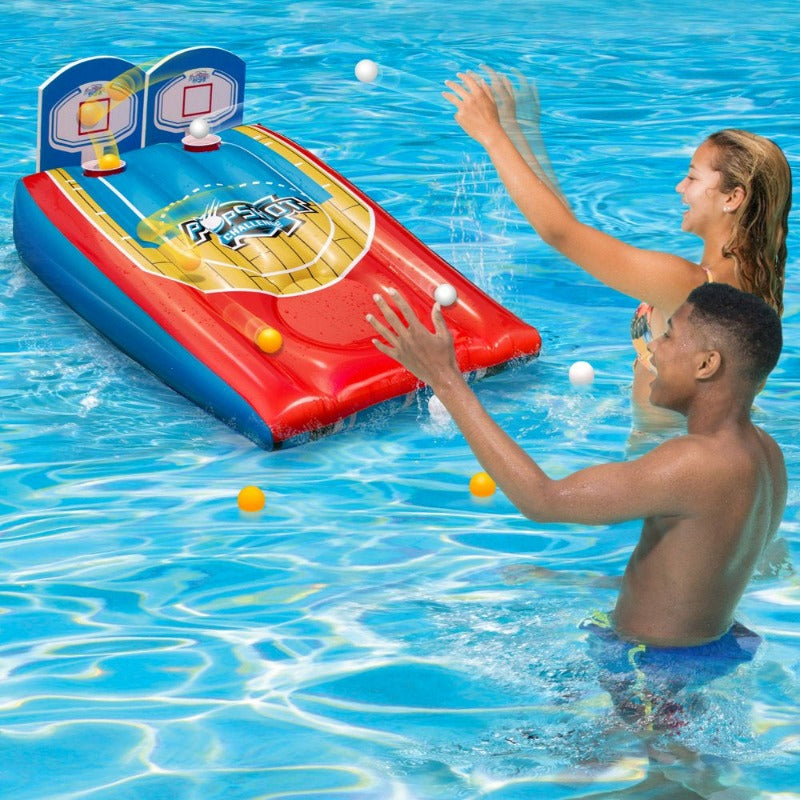  2-In-1 Cornhole & Basketball Target Toss Pool Games, Ages 8 and Up