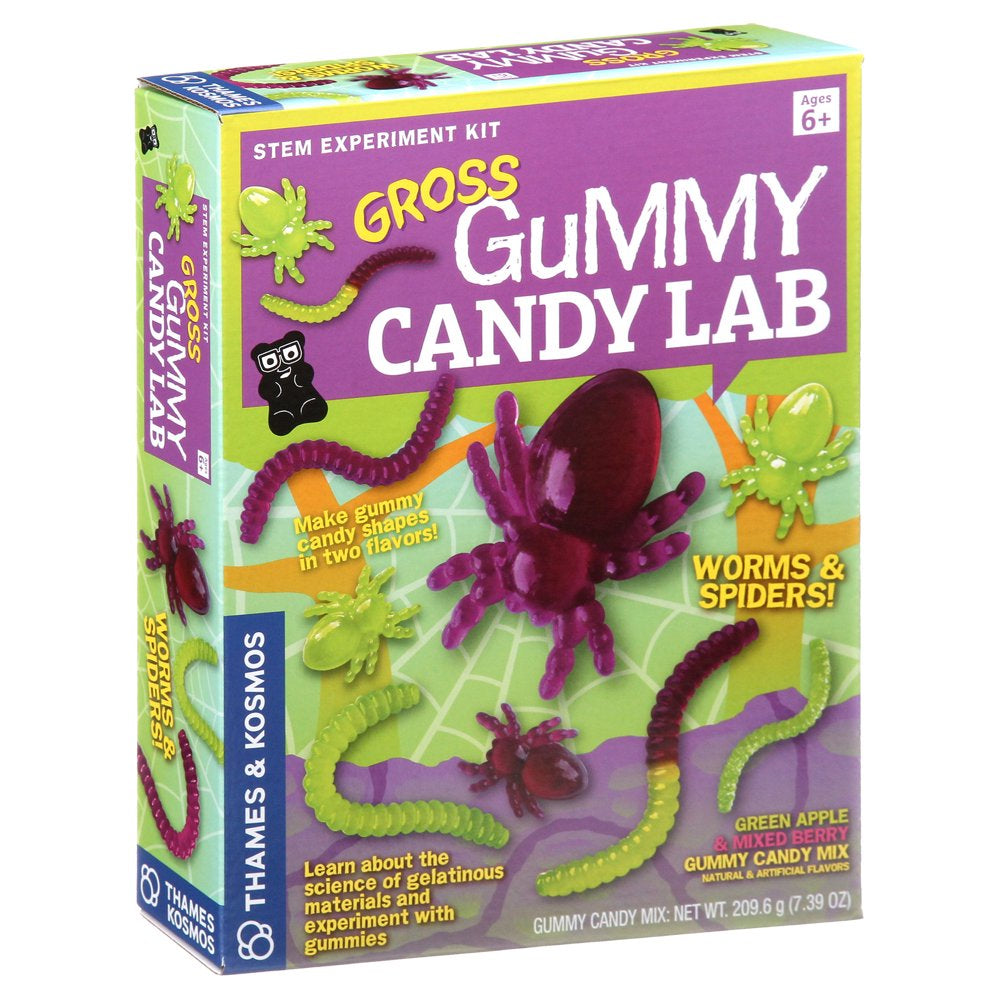 Gummy Candy Lab: Worms and Spiders - Green Apple and Mixed Berry Candy Mix
